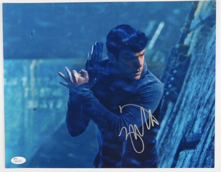 STAR TREK ZACHARY QUINTO SPOCK AUTOGRAPH SIGNED 11 X14 JSA COA MOVIE
 COLLECTIBLE MEMORABILIA