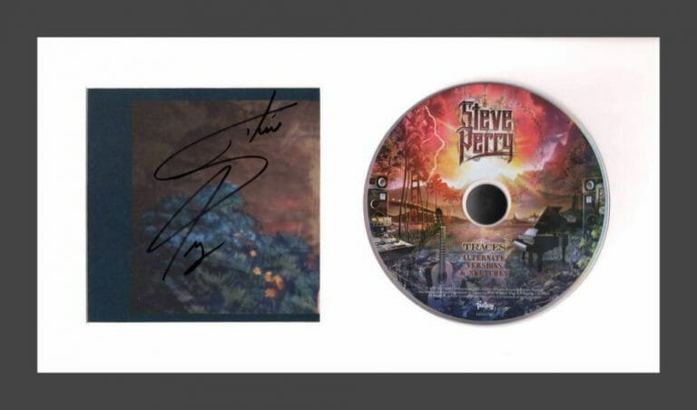 STEVE PERRY JOURNEY SIGNED AUTOGRAPH TRACES FRAMED CD DISPLAY – JSA COA
 COLLECTIBLE MEMORABILIA