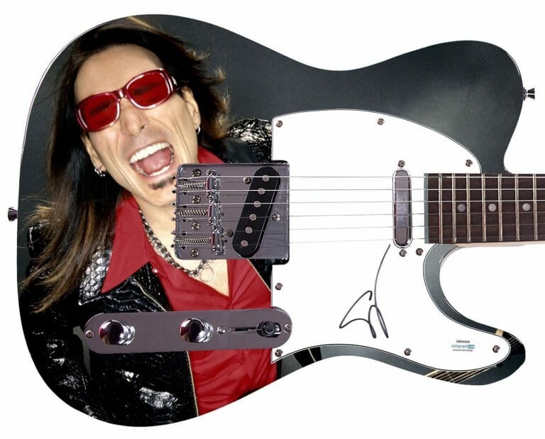 STEVE VAI AUTOGRAPHED CUSTOM 1/1 GRAPHICS PHOTO GUITAR ACOA
 COLLECTIBLE MEMORABILIA