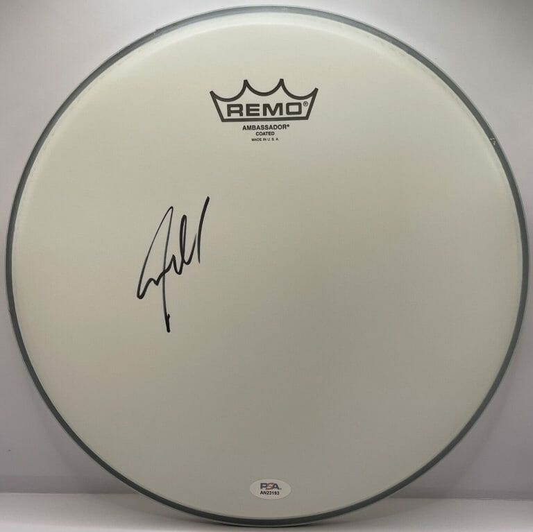 STEVEN ADLER SIGNED AUTOGRAPHED GUNS N ROSES 12” INCH DRUMHEAD PSA/DNA
 COLLECTIBLE MEMORABILIA