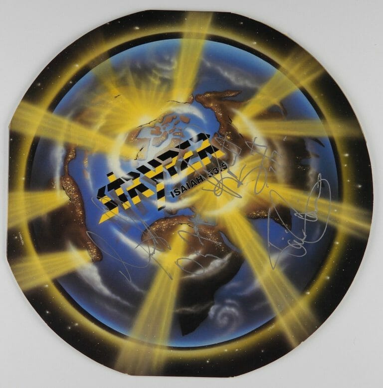 STRYPER FULLY SIGNED AUTOGRAPH JSA RECORD ALBUM VINYL ISAIAH 53:5
 COLLECTIBLE MEMORABILIA