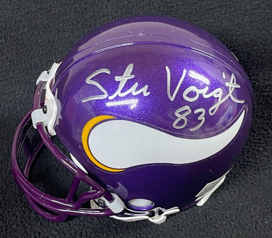 Stu Voight Signed Minnesota Vikings Mini Helmet Beckett COA
Opens in a new window or tab