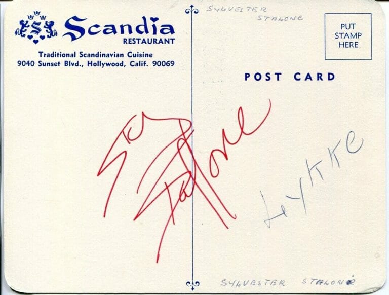 SYLVESTER STALLONE ROCKY RAMBO EXPENDABLES VINTAGE SIGNED AUTOGRAPH BAS BECKETT
 COLLECTIBLE MEMORABILIA