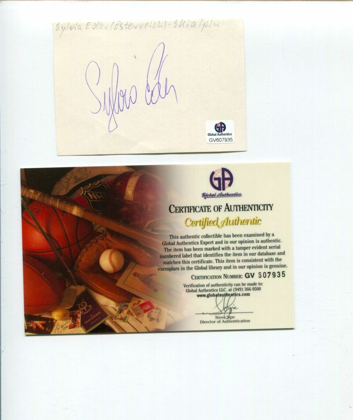 Sylvia Eder Austria Olympic Alpine Skier Signed Autograph GA COA
Opens in a new window or tab