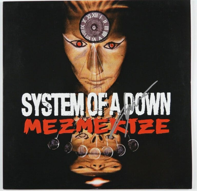 SYSTEM OF A DOWN SHAVO ODADJIAN JSA SIGNED AUTOGRAPH ALBUM RECORD LP MEZMEKIEZE
 COLLECTIBLE MEMORABILIA