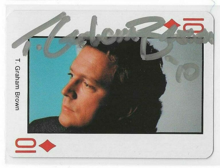 T. GRAHAM BROWN SIGNED THE BEST OF COUNTRY MUSIC PLAYING CARD
 COLLECTIBLE MEMORABILIA
