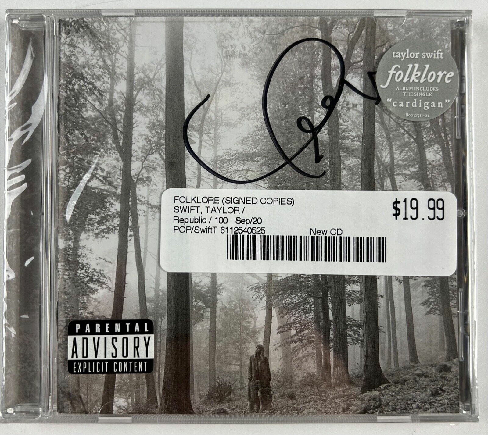 Taylor Swift Signed Autograph Folklore CD Booklet Still Sealed 