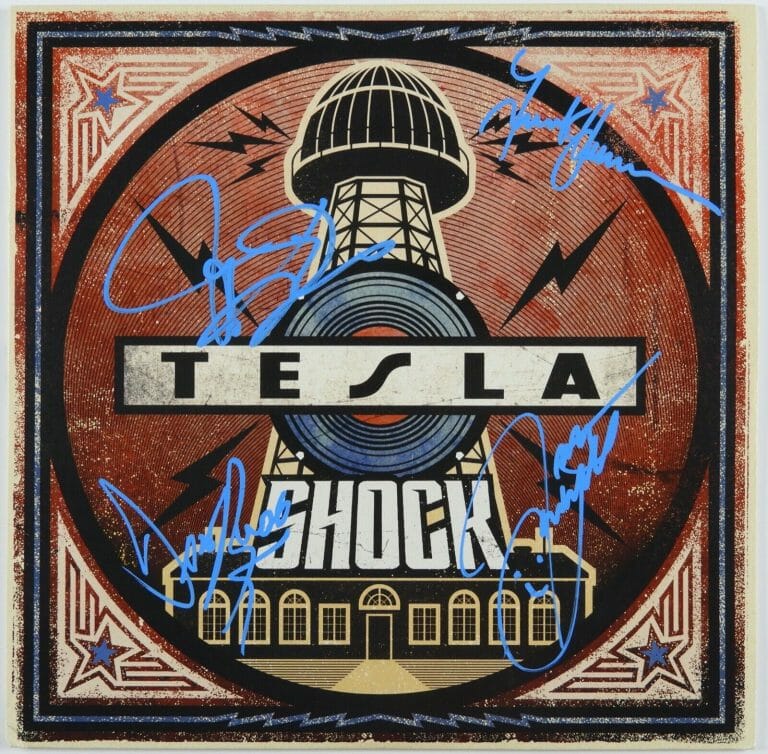 TESLA JSA SIGNED AUTOGRAPH ALBUM FLAT FRANK HANNON JEFF KEITH DAVE RULE +
 COLLECTIBLE MEMORABILIA