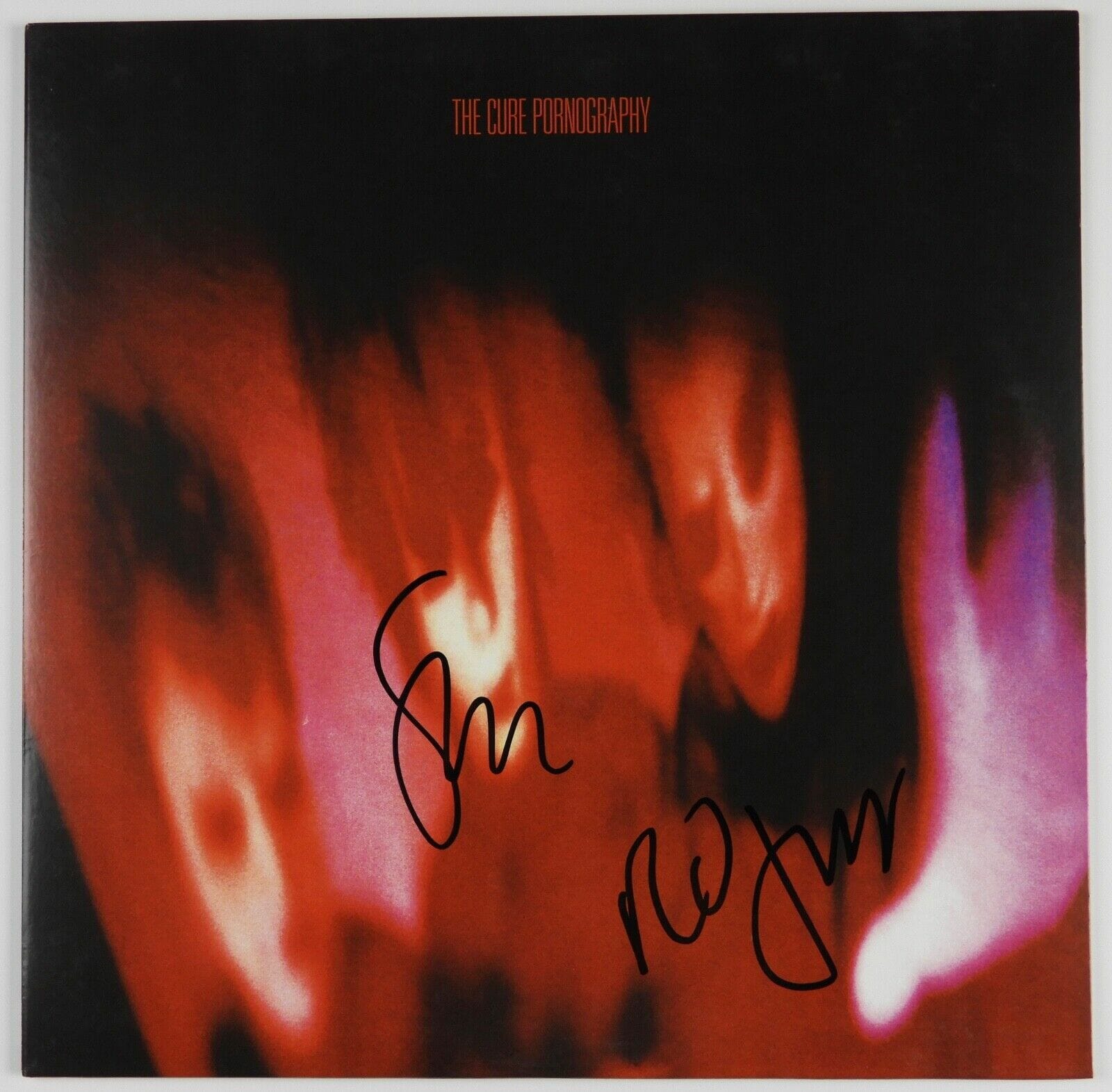 Robert Smith signed The Cure Pornography album, Vinyl Record COA proof Star Robert Smith signed The Cure Pornography album, Vinyl Record COA proof Star
