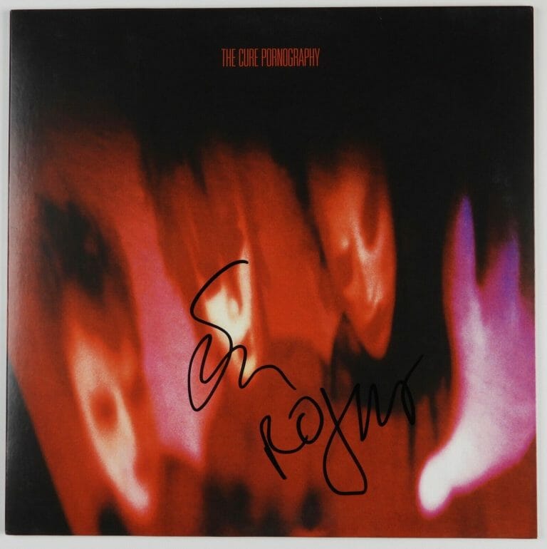Robert Smith signed The Cure Pornography album, Vinyl Record COA proof Star Robert Smith signed The Cure Pornography album, Vinyl Record COA proof Star