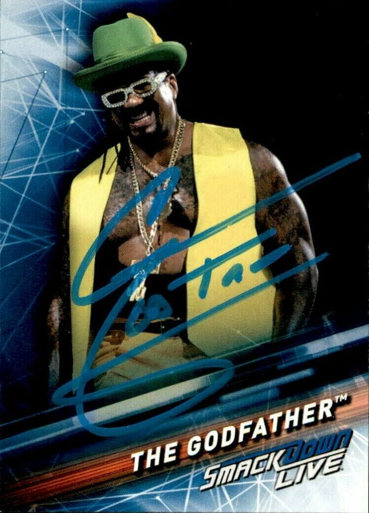 THE GODFATHER SIGNED 2019 TOPPS WWE CARD #76
 COLLECTIBLE MEMORABILIA