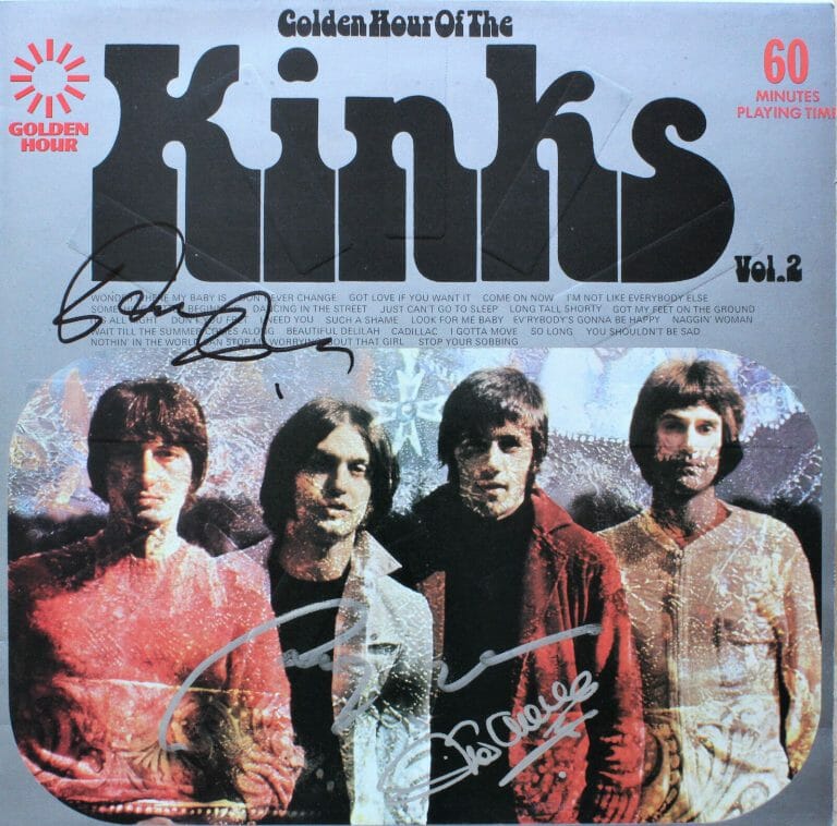 THE KINKS – RAY & DAVE DAVIES MICK AVORY – GOLDEN HOUR VOL 2 – SIGNED ACOA
 COLLECTIBLE MEMORABILIA