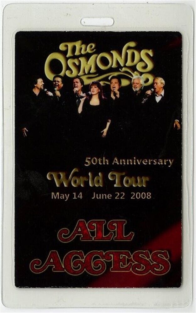 The Osmonds 2008 50th Anniversary world concert tour Laminated ...