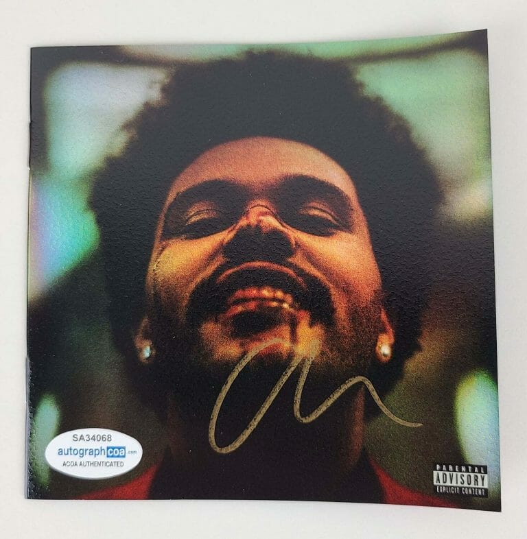 THE WEEKND AUTOGRAPHED AFTER HOURS SIGNED CD CVR LP ALBUM ACOA
 COLLECTIBLE MEMORABILIA