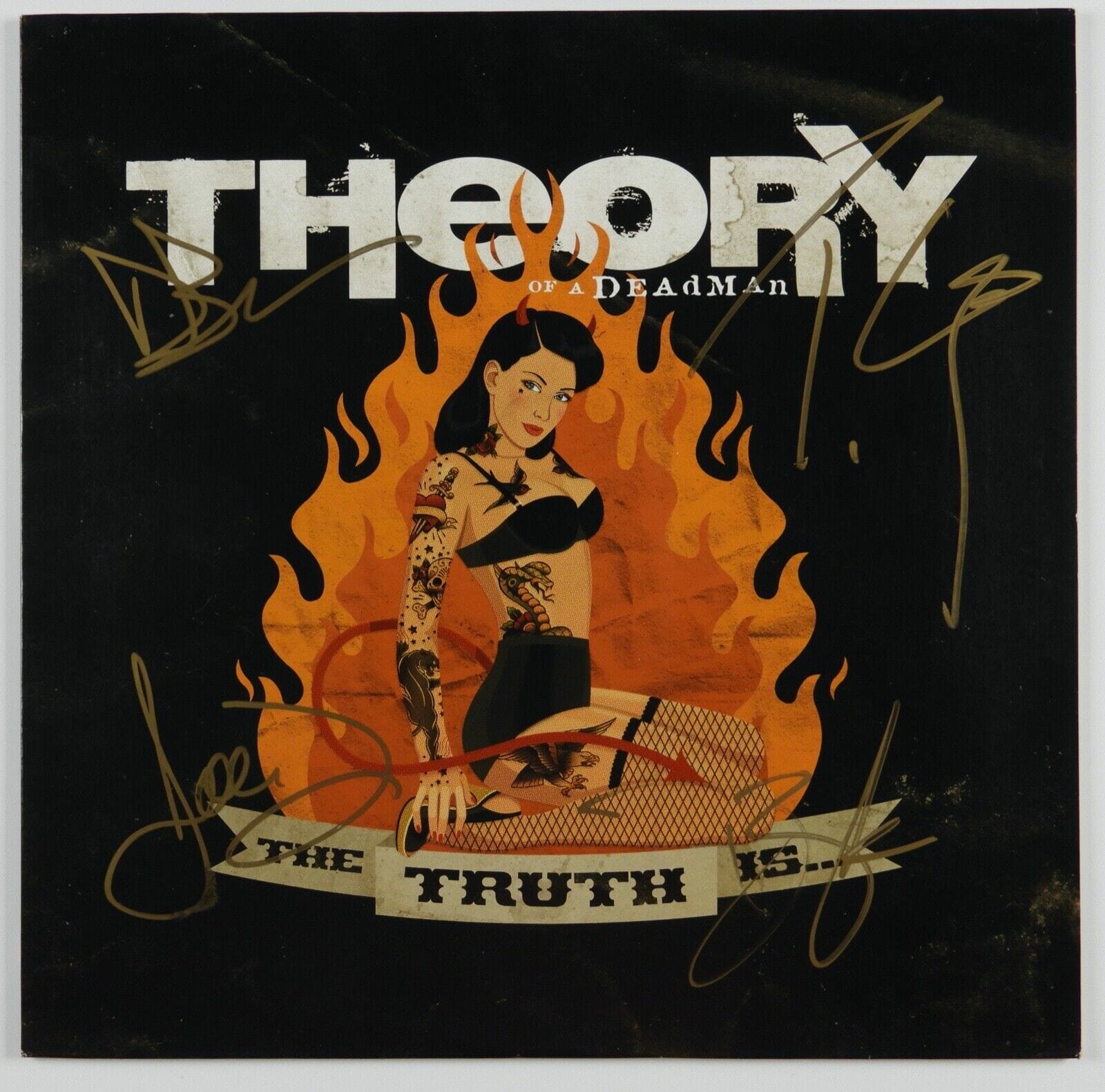 Theory Of A Deadman Signed Autograph Record Album JSA Vinyl LP The Truth Is
Opens in a new window or tab