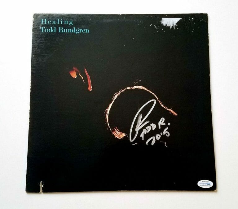 TODD RUNGREN AUTOGRAPHED HEALING SIGNED ALBUM LP COVER ACOA
 COLLECTIBLE MEMORABILIA