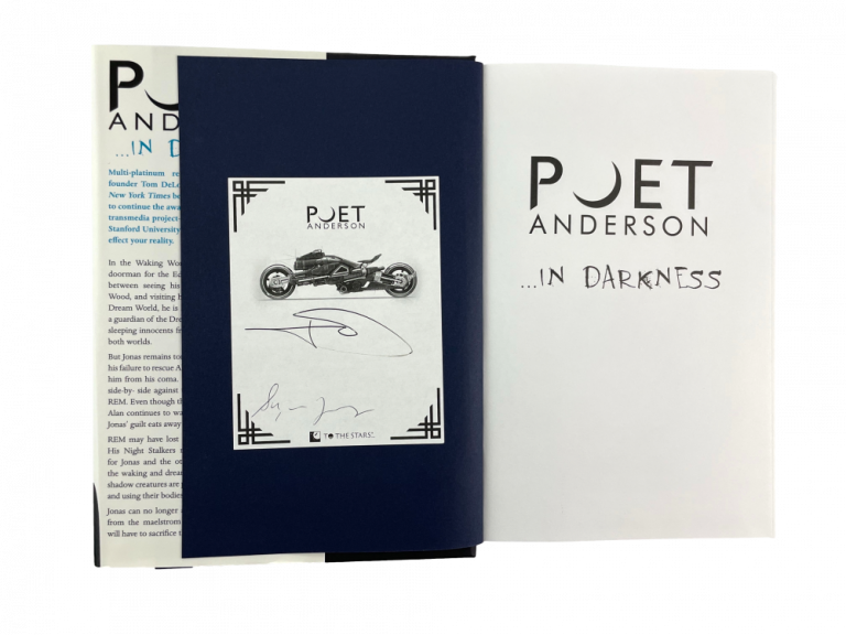TOM DELONGE BLINK-182 SIGNED AUTOGRAPH POET ANDERSON IN DARKNESS BOOK – RARE!
 COLLECTIBLE MEMORABILIA