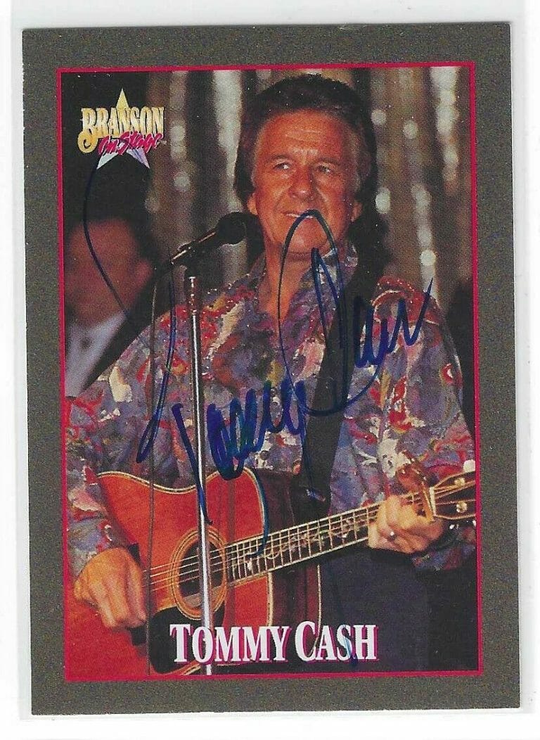 TOMMY CASH SIGNED 1992 BRANSON ON STAGE CARD #3
 COLLECTIBLE MEMORABILIA