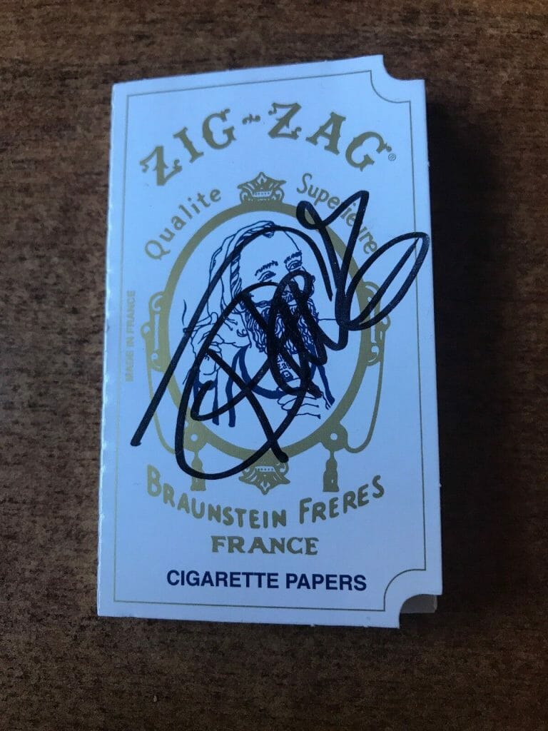TOMMY CHONG SIGNED ZIG ZAG CIGARETTE ROLLING PAPERS SIGNED JSA COA
 COLLECTIBLE MEMORABILIA