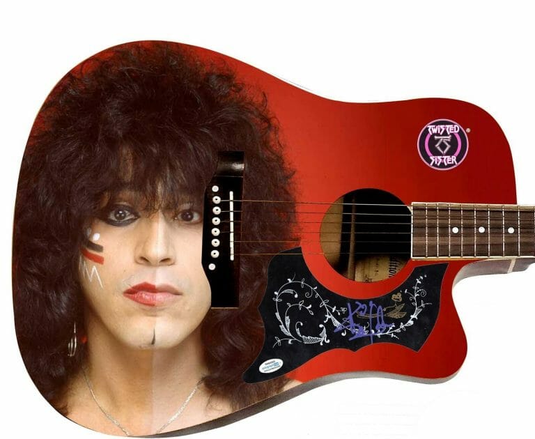 TWISTED SISTER EDDIE OJEDA SIGNED 1:1 SIGNATURE EDITION GRAPHICS PHOTO GUITAR
 COLLECTIBLE MEMORABILIA