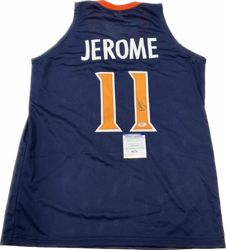 TY JEROME SIGNED JERSEY PSA/DNA VIRGINIA AUTOGRAPHED
 COLLECTIBLE MEMORABILIA