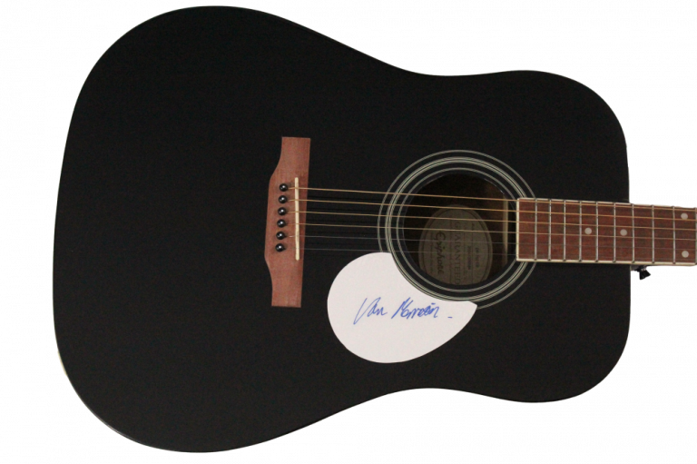 VAN MORRISON SIGNED AUTOGRAPH FULL SIZE GIBSON EPIPHONE GUITAR W/ JSA COA
 COLLECTIBLE MEMORABILIA