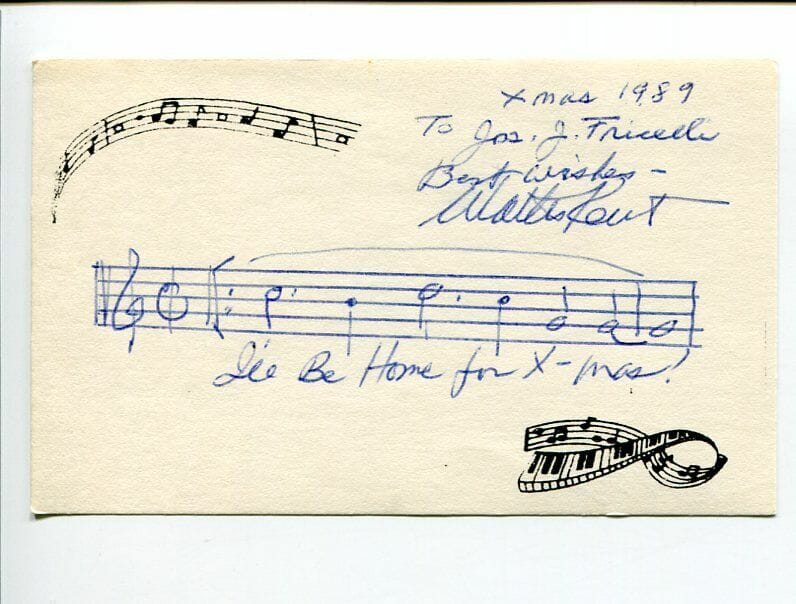 Walter Kent I'll Be Home for Christmas Composer Rare Signed Autograph Quote AMQ
Opens in a new window or tab