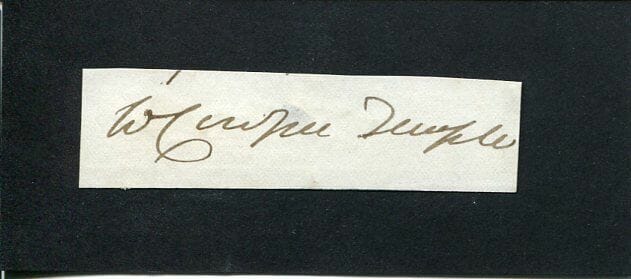 WILLIAM COWPER-TEMPLE 1ST BARON PAYMASTER-GENERAL MP HERTFORD SIGNED AUTOGRAPH
 COLLECTIBLE MEMORABILIA