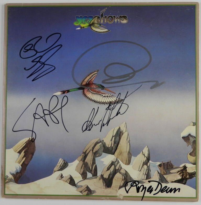YES JSA SIGNED AUTOGRAPH ALBUM RECORD VINYL JON ANDERSON STEVE HOWE SHOWS
 COLLECTIBLE MEMORABILIA