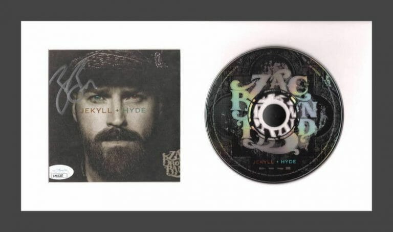 ZAC BROWN SIGNED AUTOGRAPH JEKYLL & HYDE FRAMED CD DISPLAY – BAND W/ JSA COA
 COLLECTIBLE MEMORABILIA