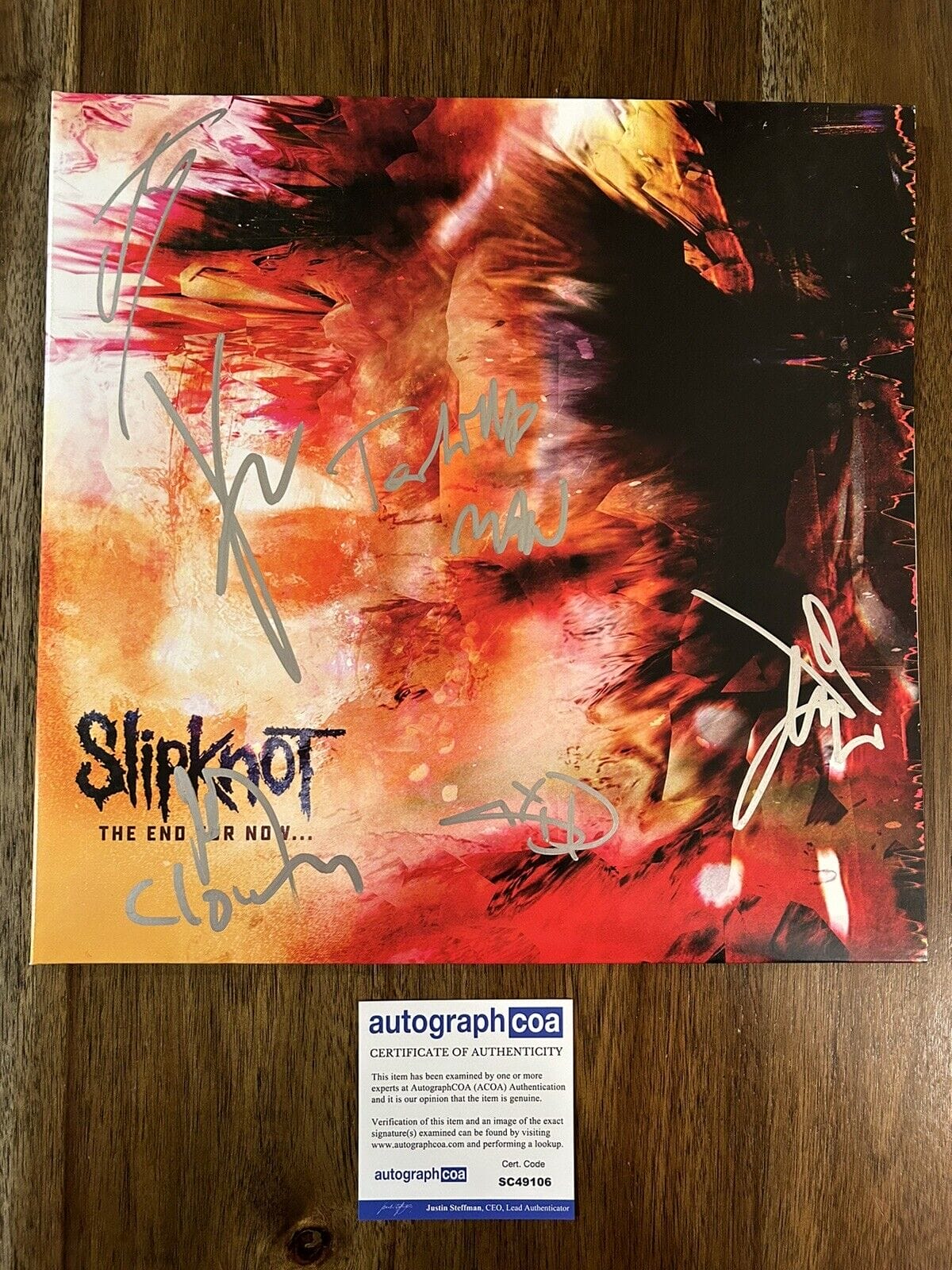 Autographed Slipknot offers The End, So Far Signed