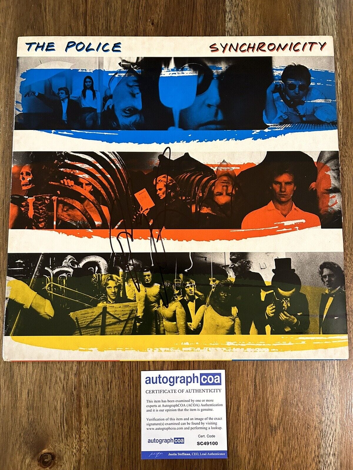 Andy Summers Signed The Police Synchronicity Album COA Proof Autographed Vinyl Andy Summers Signed The Police Synchronicity Album COA Proof Autographed Vinyl