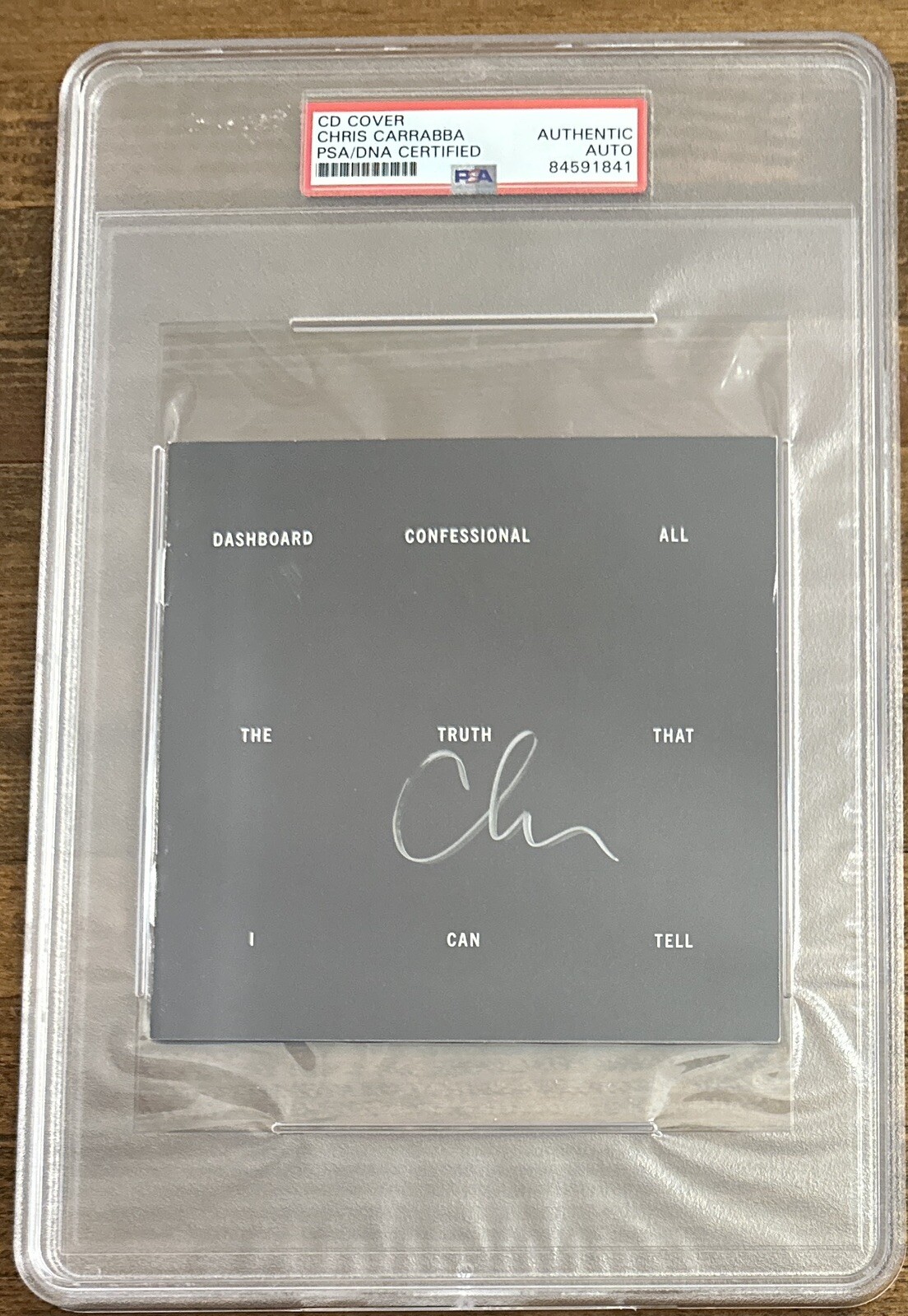 SIGNED Chris Carrabba Dashboard Confessional CD Cover Autograph PSA DNA COA