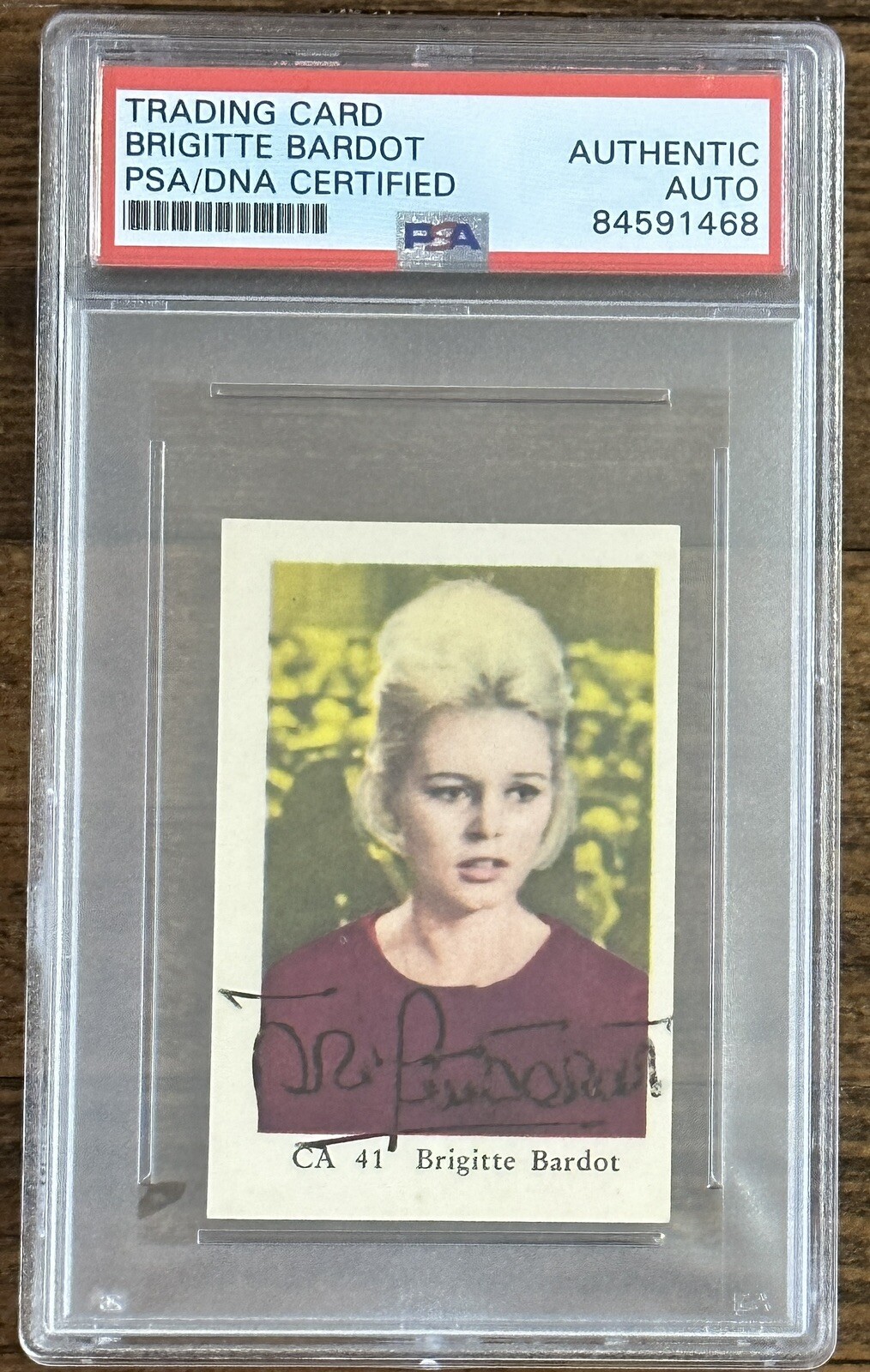 Brigitte Bardot Signed 1950’s Vintage Dutch Trading Card PSA DNA COA Autograph