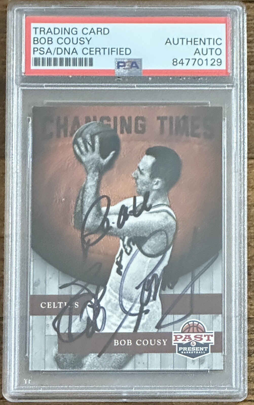 2012 Panini Changing Times Bob Cousy Signed PSA DNA Autograph Boston Celtics