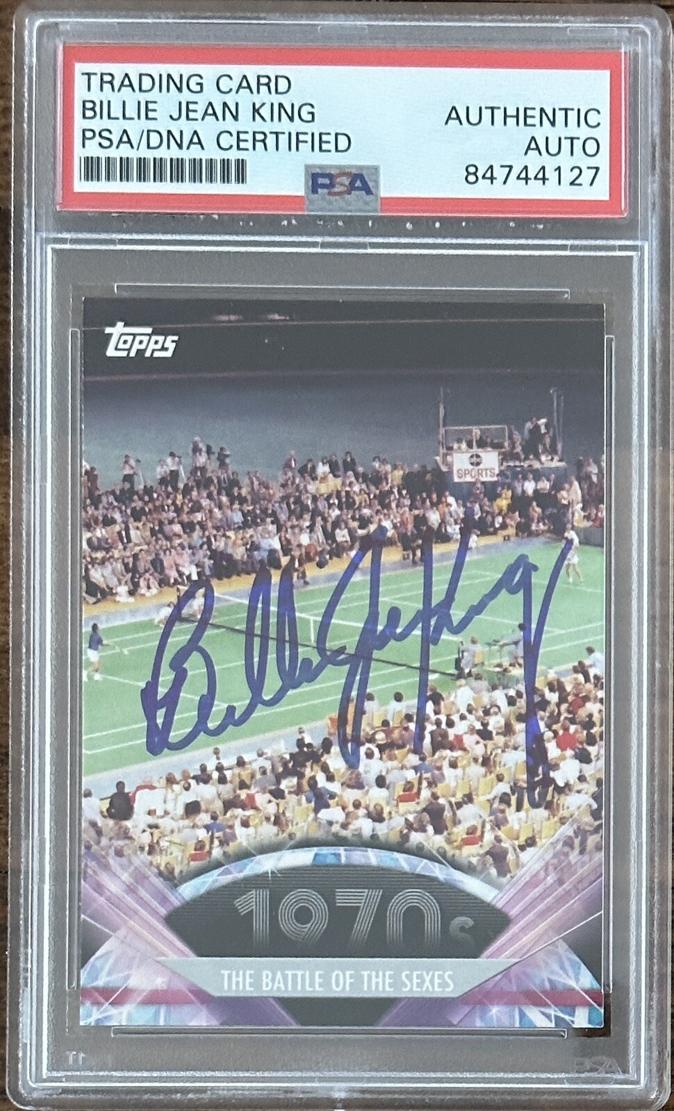 2011 TOPPS AMERICAN PIE BILLIE JEAN KING BATTLE SEXES PSA DNA AUTOGRAPH SIGNED