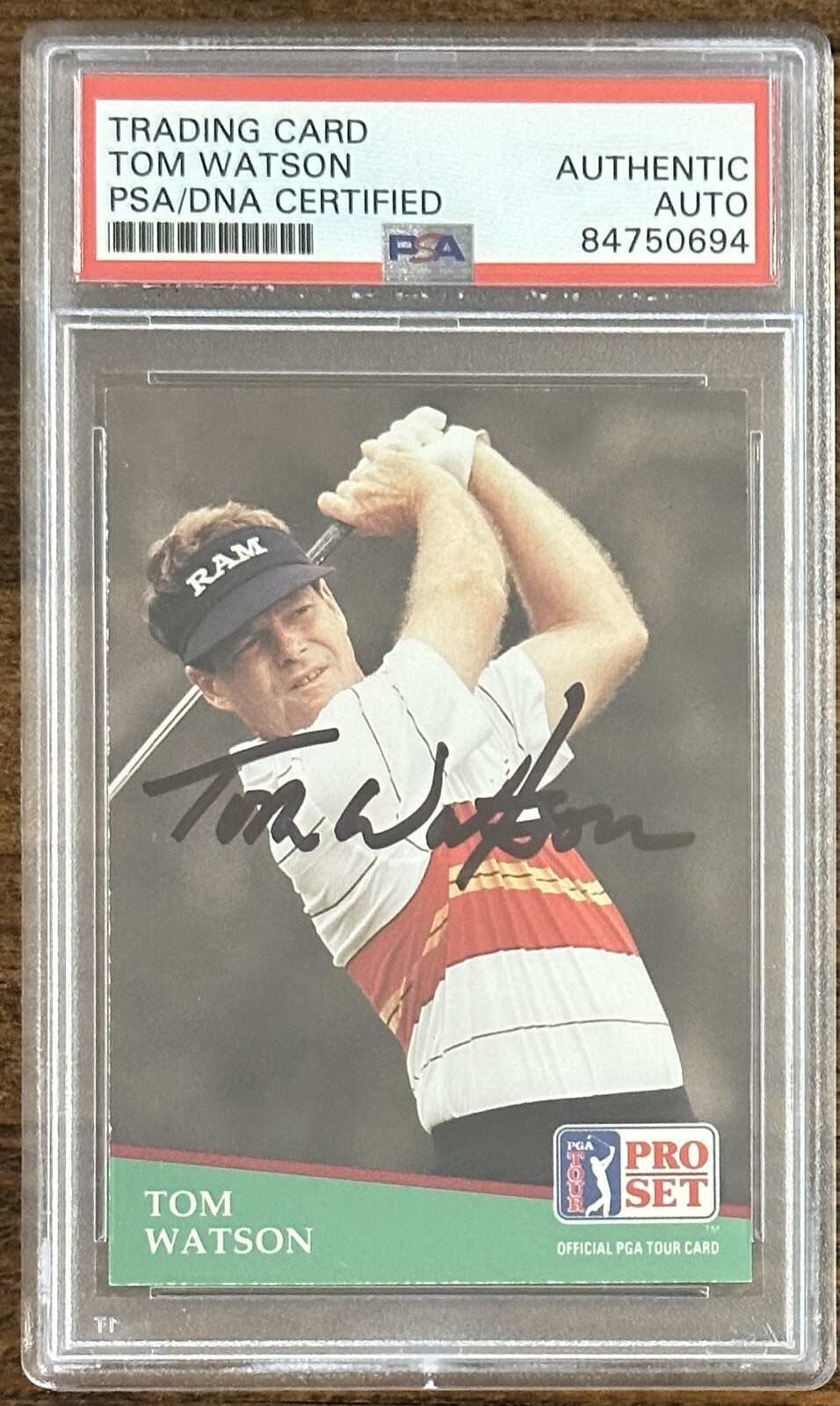 1991 PRO SET GOLF PGA TOUR TOM WATSON SIGNED CARD PSA DNA CERTIFIED AUTOGRAPH