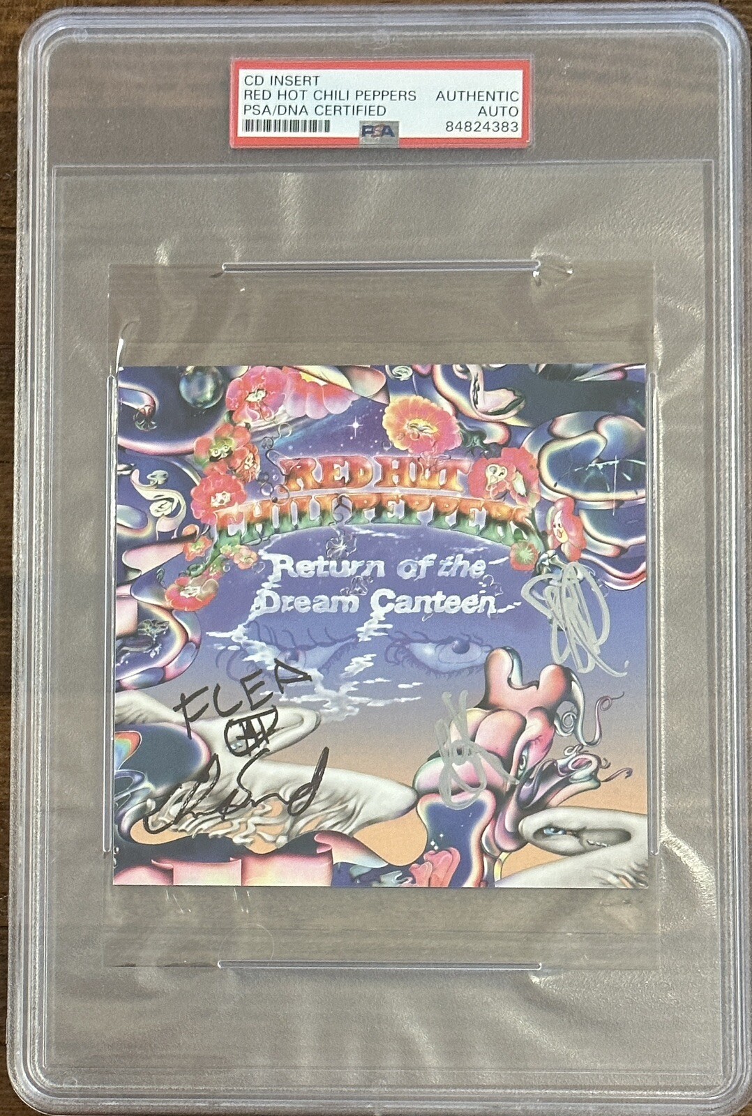 FULL BAND SIGNED Red Hot Chili Peppers Dream Canteen CD Cover PSA DNA Autograph