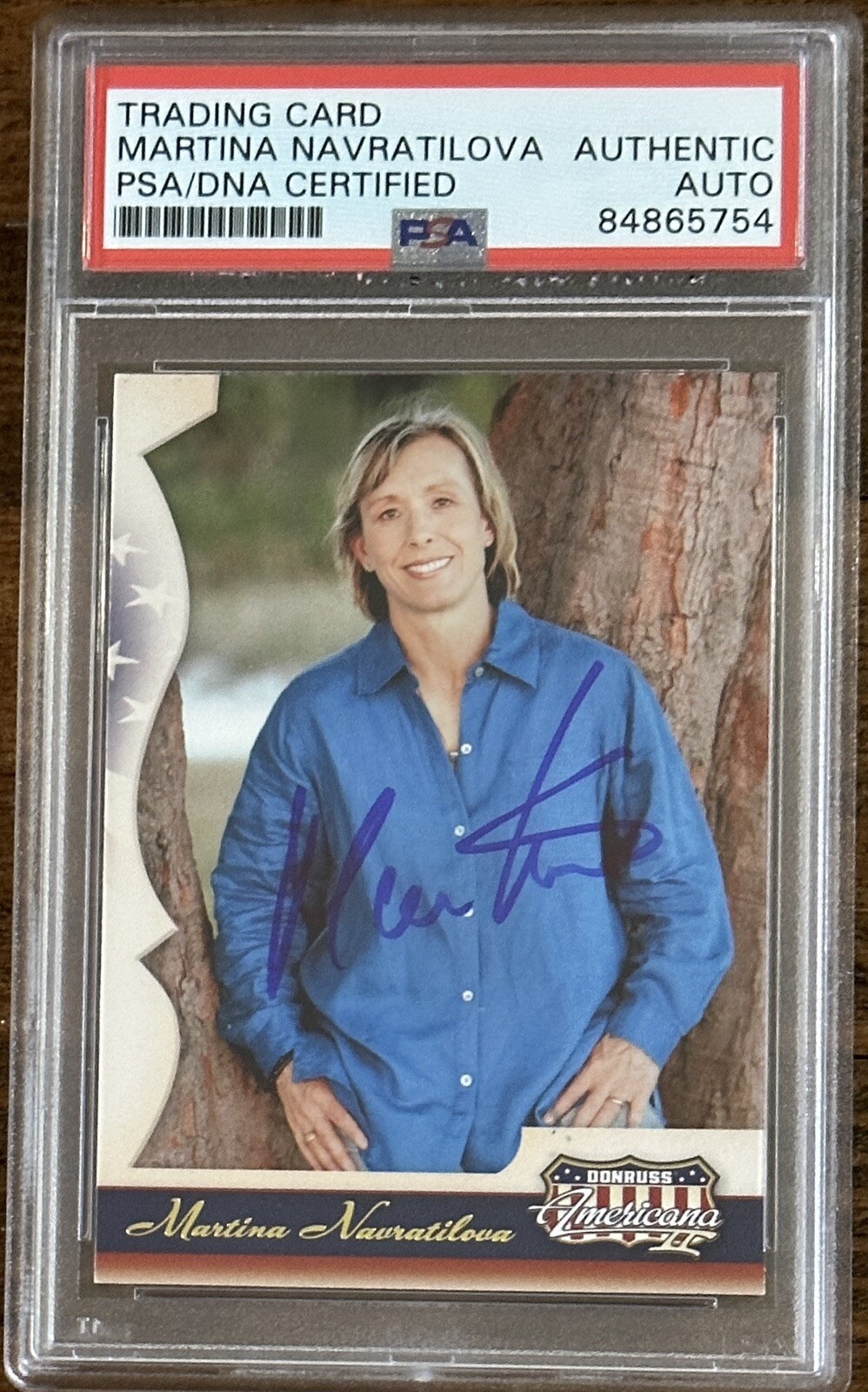 2008 Panini Donruss Martina Navratilova Signed Card PSA DNA AUTOGRAPH SIGNED