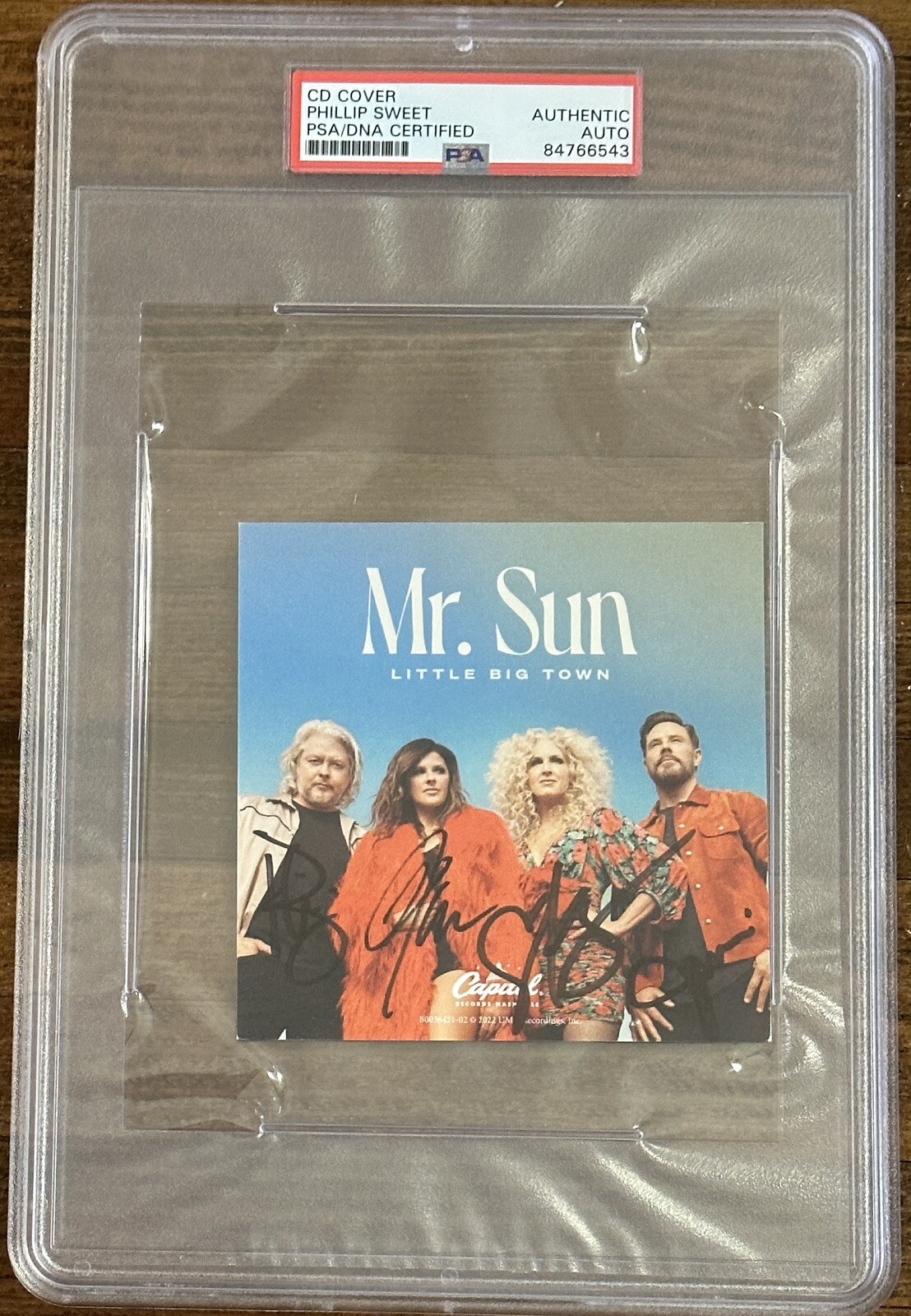 Little Big Town ENTIRE Band Signed 2022 Mr Sun Art Card PSA DNA Certified Auto