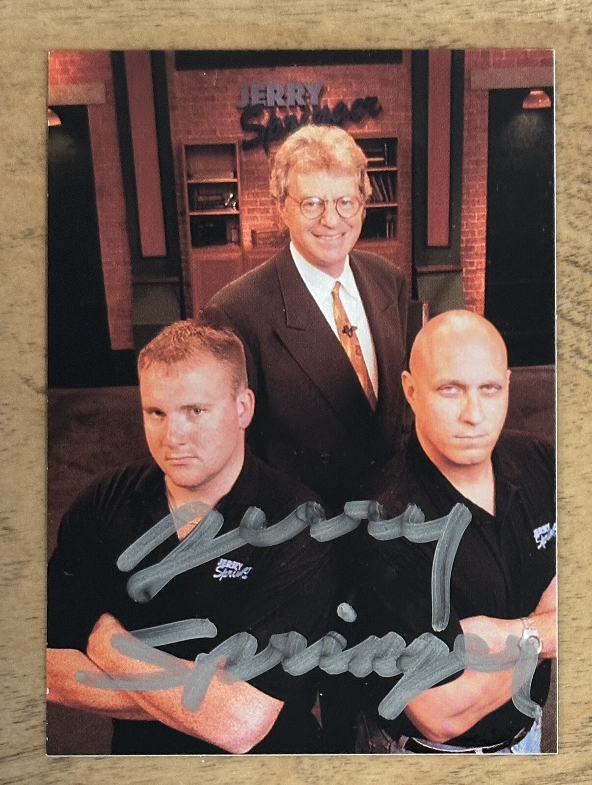 1998 Comic Images Promo Jerry Springer Show Signed Rookie Card AUTHENTIC AUTO