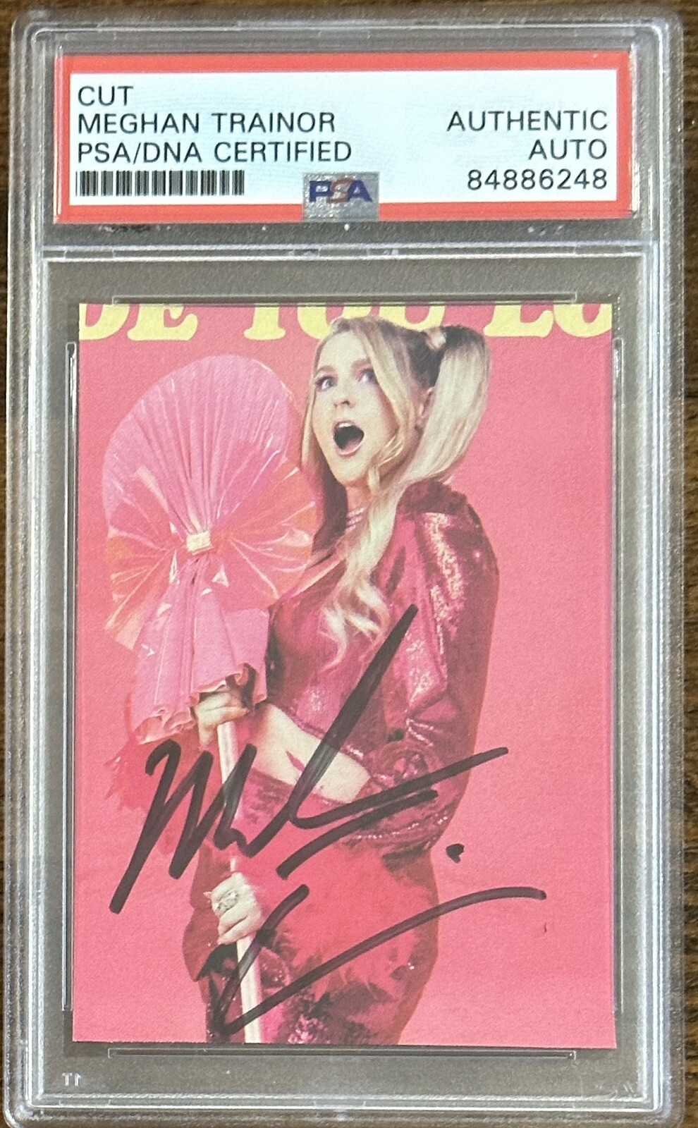 Meghan Trainor SIGNED Made You Look Picture Cut Autograph PSA DNA Certified COA
