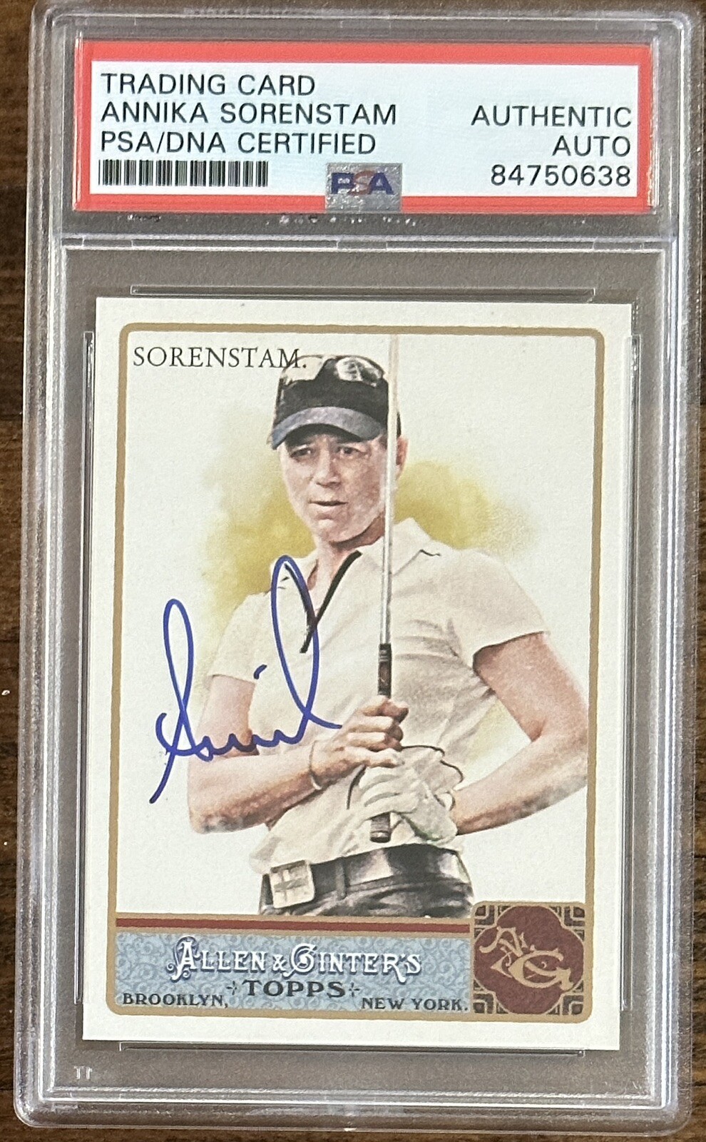 2011 Topps Allen & Ginter Annika Sorenstam Signed Autographed Card PSA DNA COA