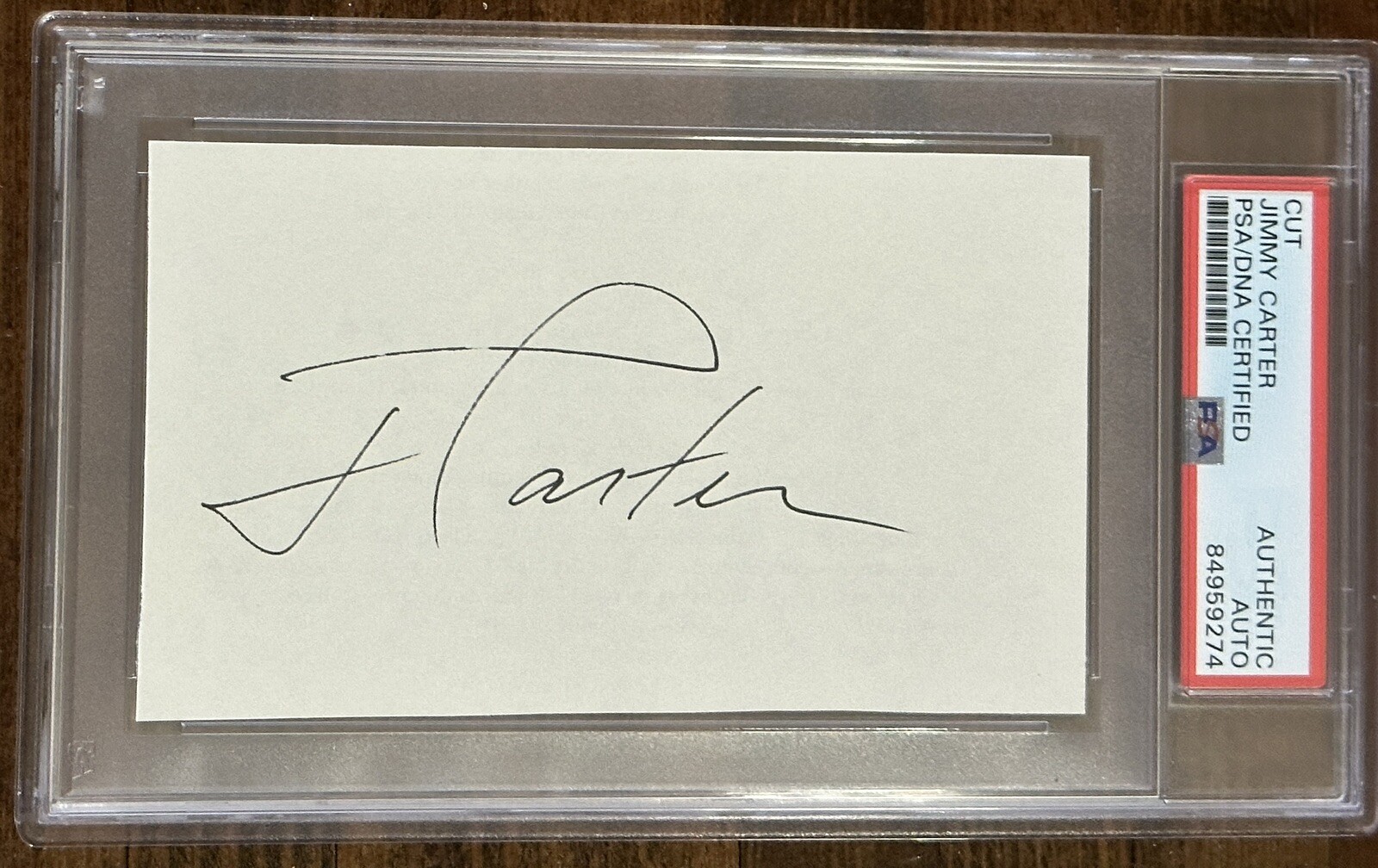 PRESIDENT JIMMY CARTER SIGNED CUT SIGNATURE PSA DNA COA AUTHENTIC AUTOGRAPH