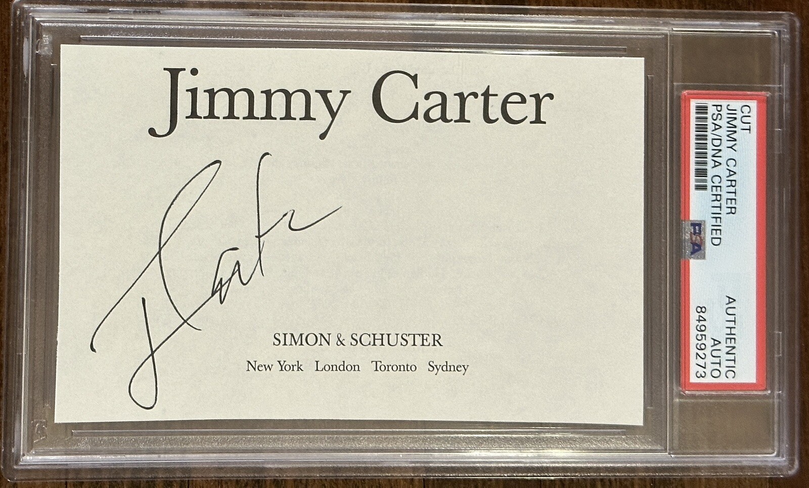 PRESIDENT JIMMY CARTER SIGNED CUT SIGNATURE PSA DNA COA AUTHENTIC AUTOGRAPH