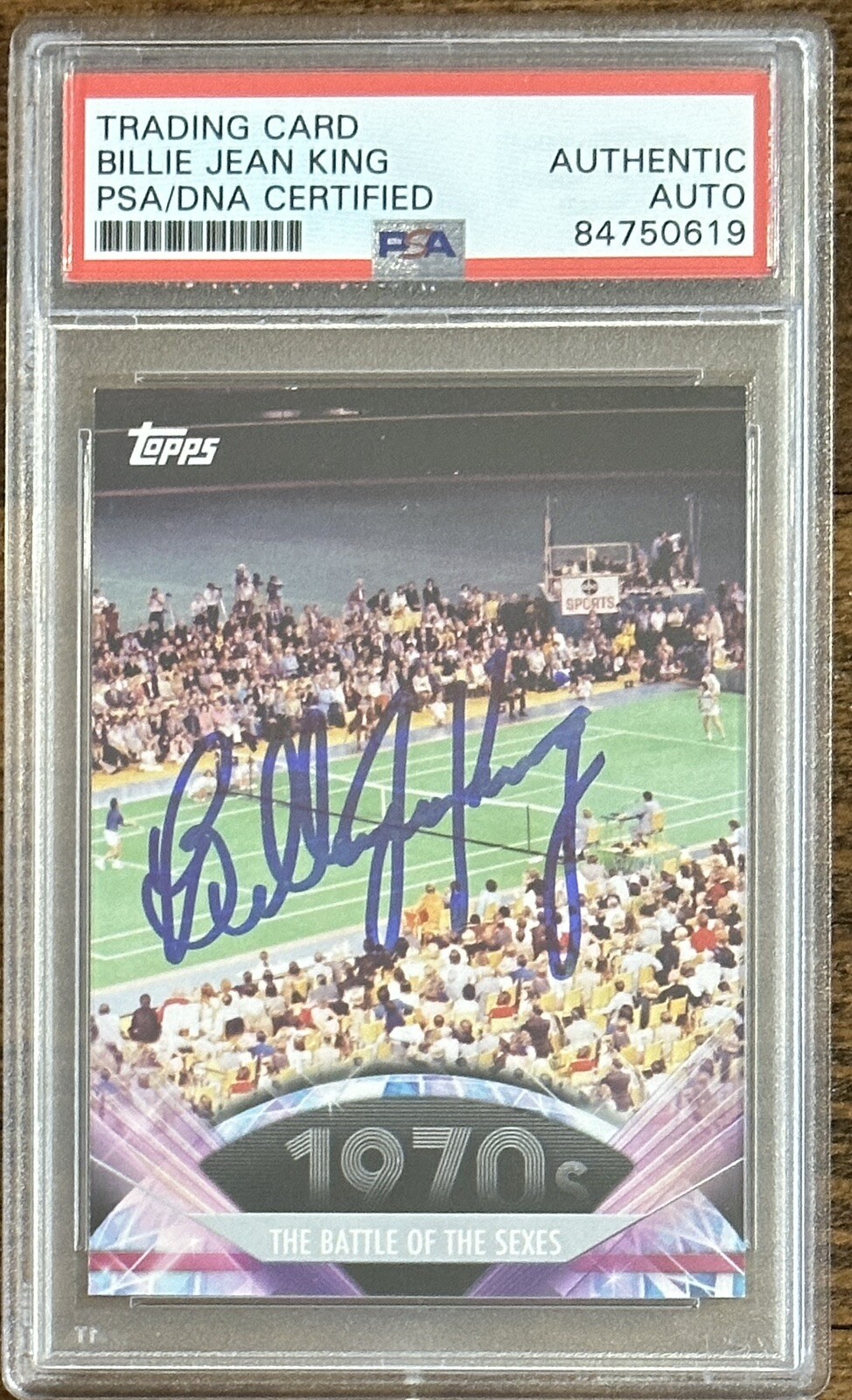 2011 TOPPS AMERICAN PIE BILLIE JEAN KING BATTLE SEXES PSA DNA AUTOGRAPH SIGNED