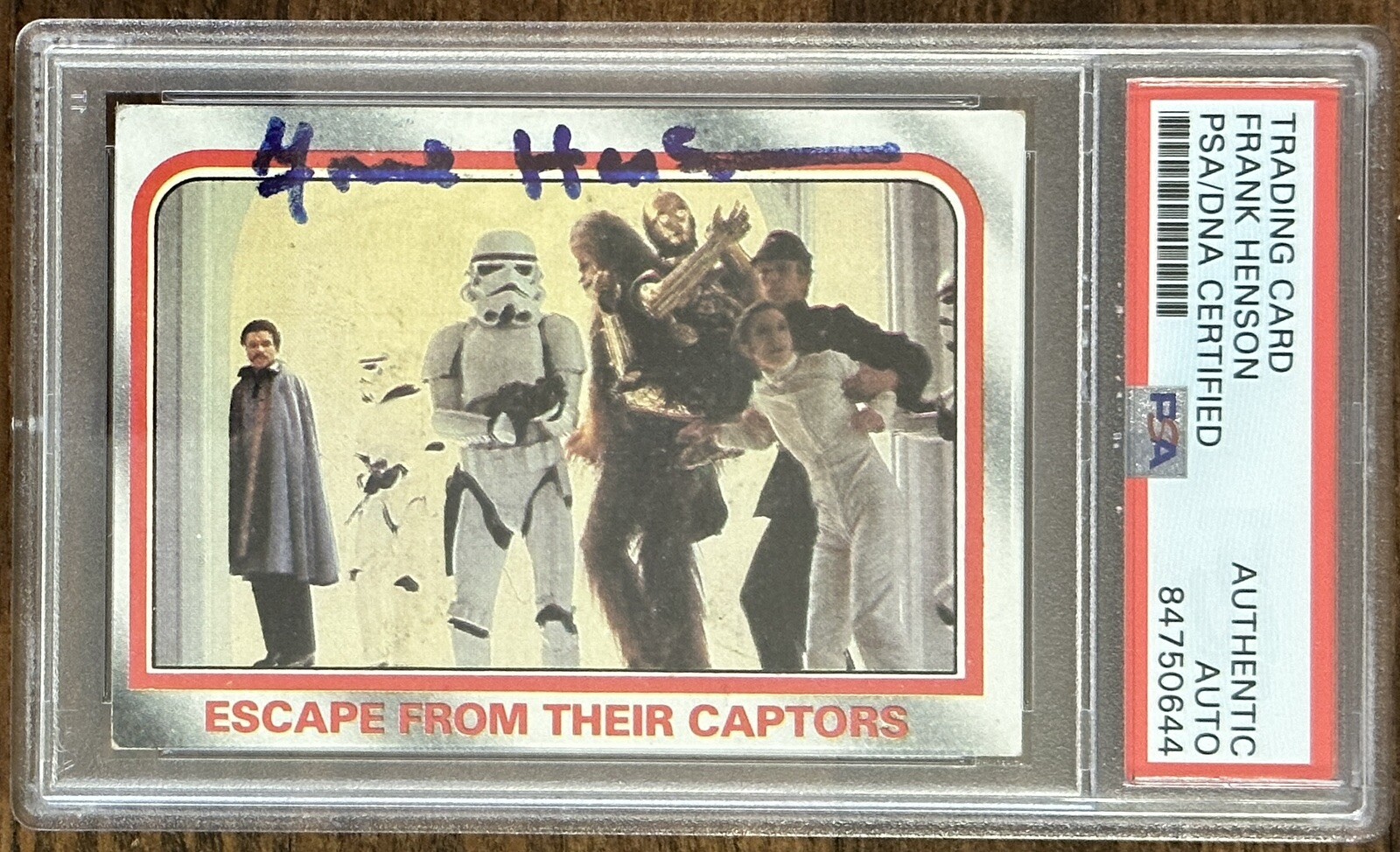 1980 TOPPS STAR WARS FRANK HENSON STORMTROOPER AUTOGRAPH SIGNED PSA DNA COA COLLECTIBLE MEMORABILIA
