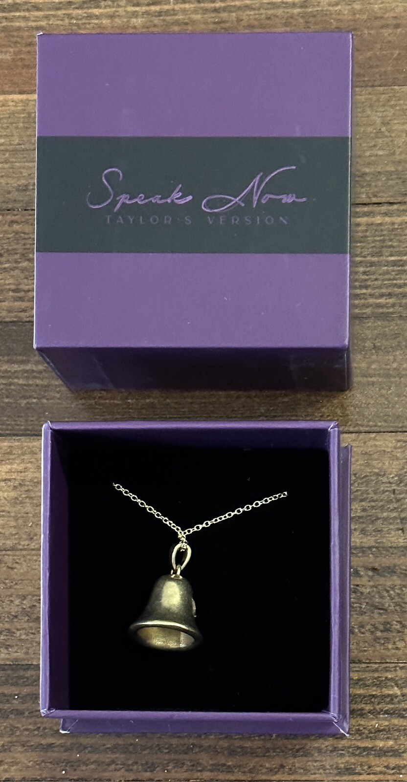 Brand New Official Taylor Swift SPEAK NOW TV XIII Bell Necklace 18k Gold Plated