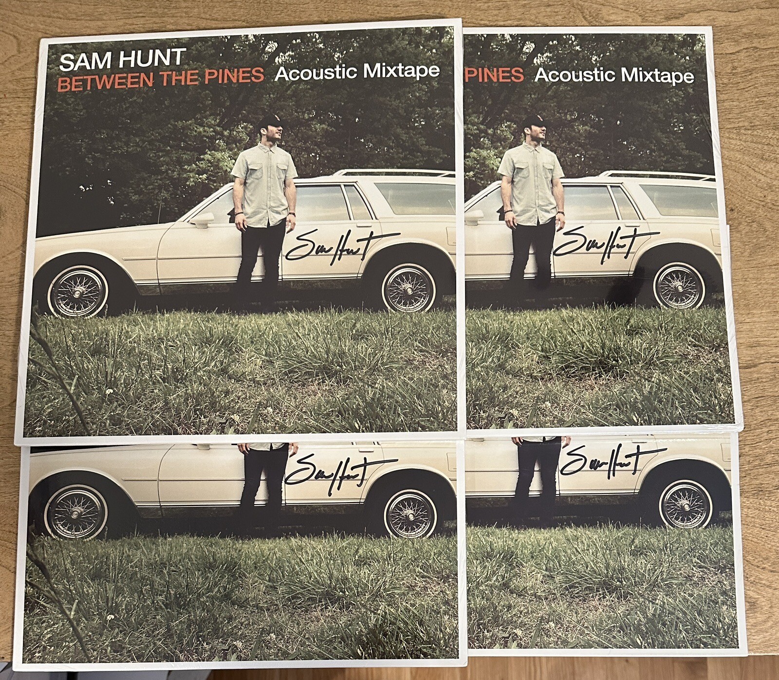 SAM HUNT SIGNED BETWEEN THE PINES (ACOUSTIC MIXTAPE) GREEN 2LP VINYL AUTOGRAPHED