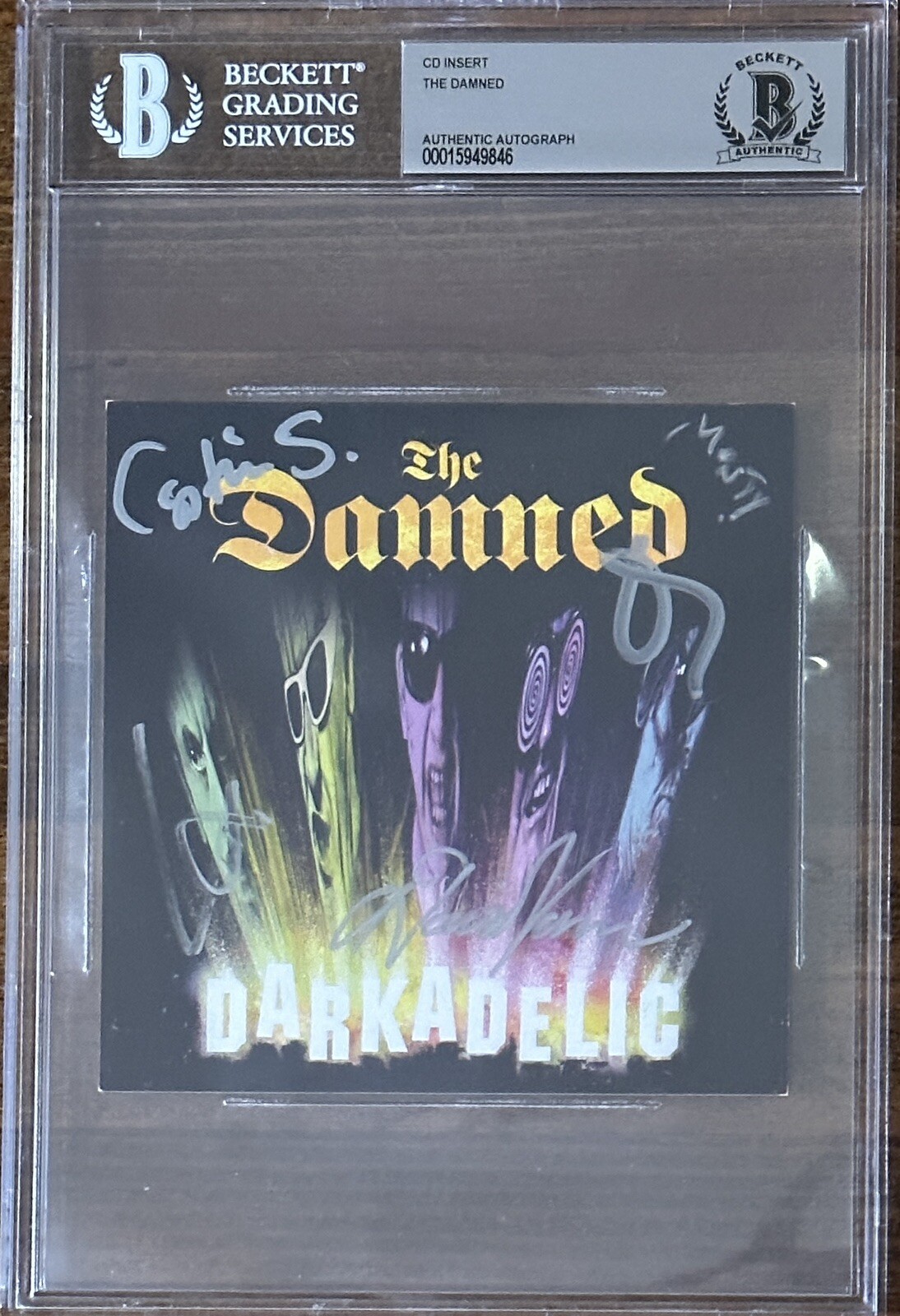The Damned Datkadelic SIGNED AUTOGRAPHED FULL BAND ART CARDS Beckett BAS COA
